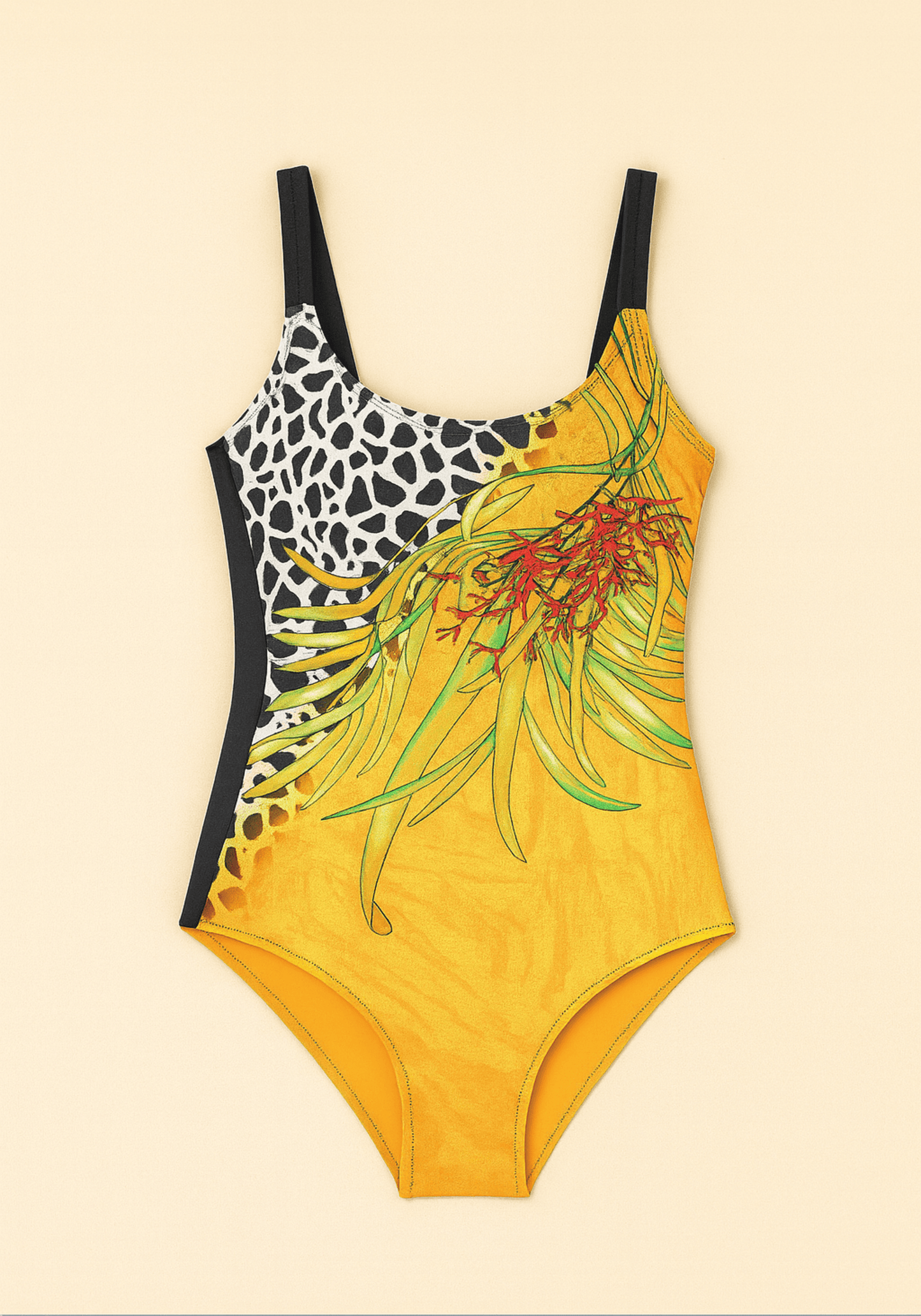 OCC Yellow Black Swimming Bodysuit