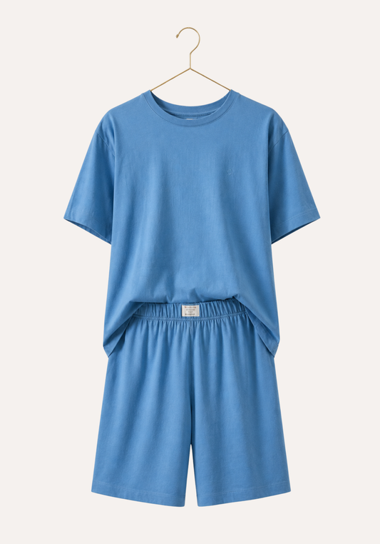 Short Set: Short Sleeve Top And Shorts (100% Premium Cotton)