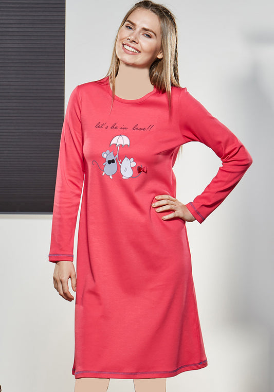 قميص نوم بأكمام طويلة من S&L