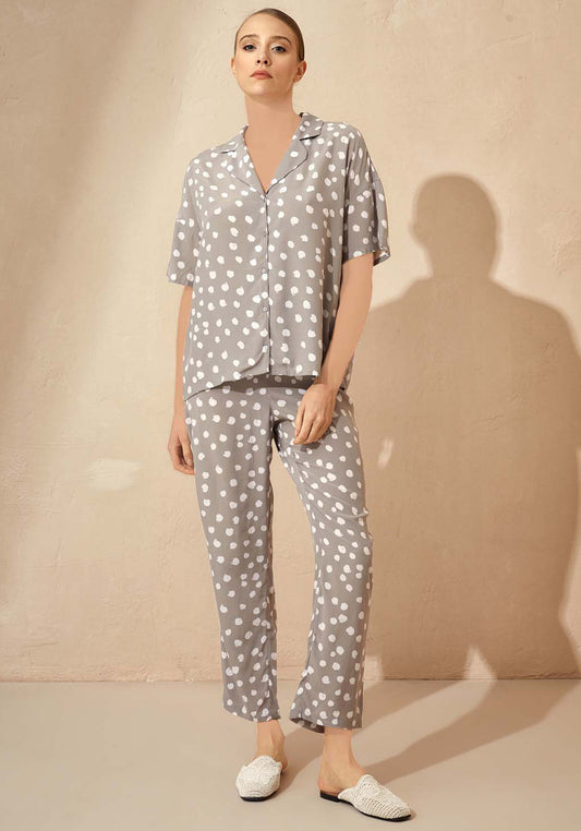 S&L Vegan Collar Button Pajama