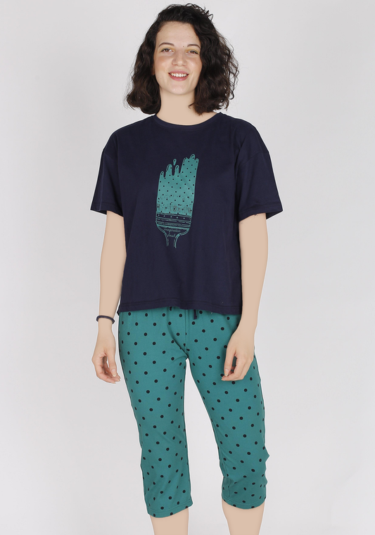 طقم كابري بأكمام قصيرة من S&L