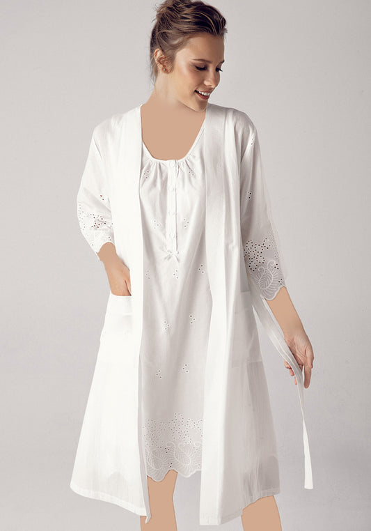 Maternal 100% Cotton Robe Set