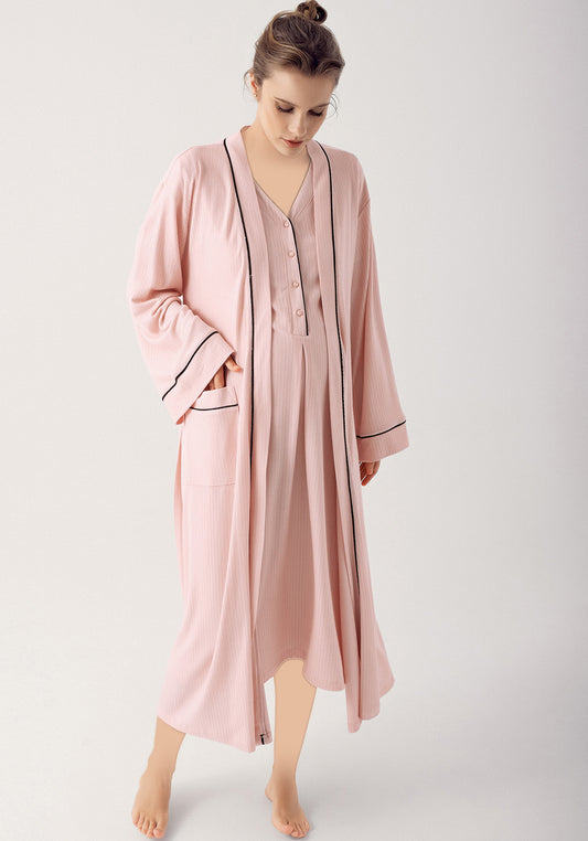 Maternal Long Robe Set