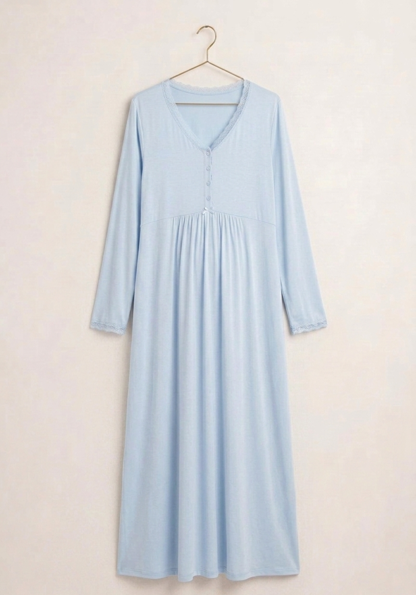 Maternal 2 Pieces Viscose Lycra Long Robe And Nighty Set