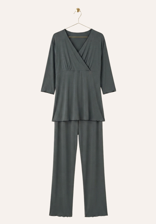 Plain Long Sleeve Pajamas