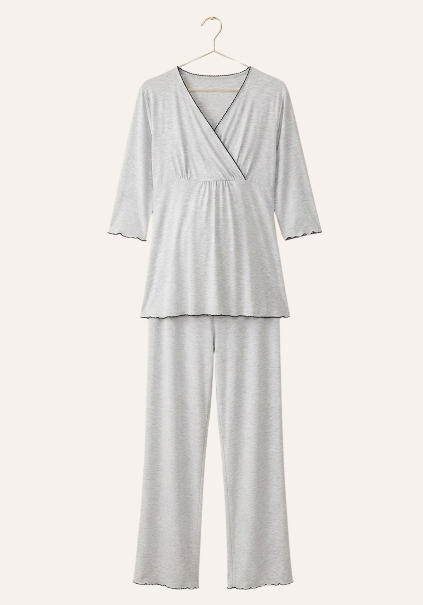 Plain Long Sleeve Pajamas