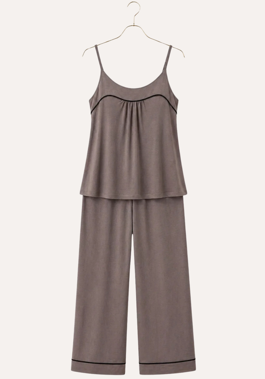 Plain Comfortable Viscose Lycra Shoulder Strap Soft Pajamas