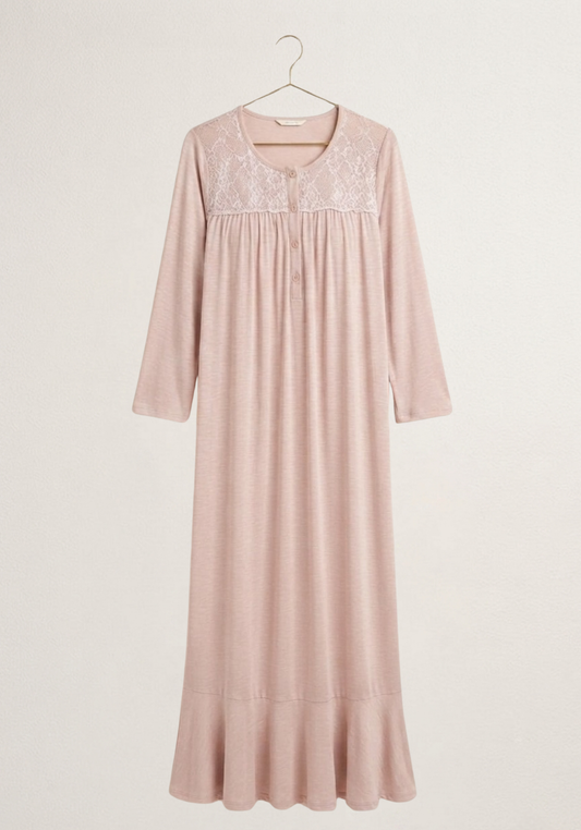 Maternal Long Sleeve Long Nighty