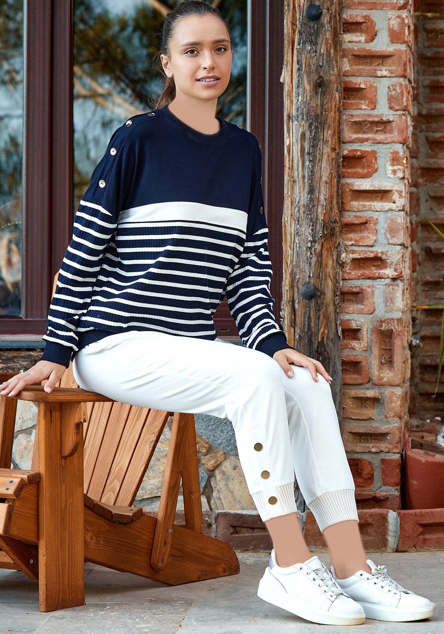 طقم صالة بأكمام طويلة من S&L