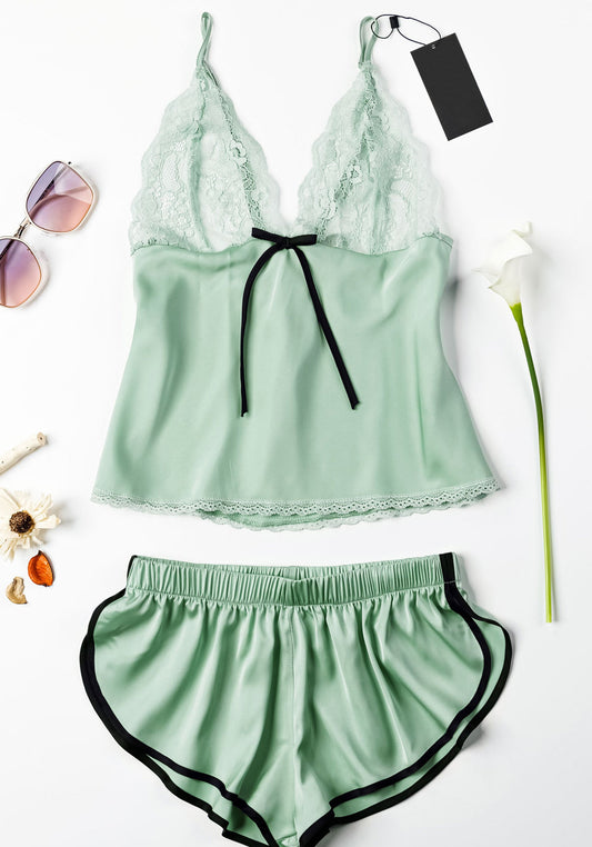 LNGR Satin Short Set