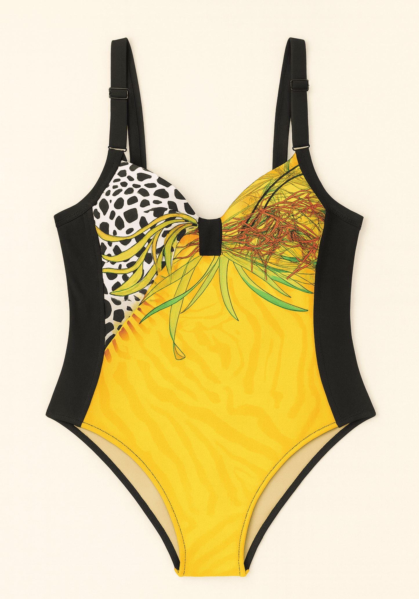 OCC Yellow Black Swimming Bodysuit