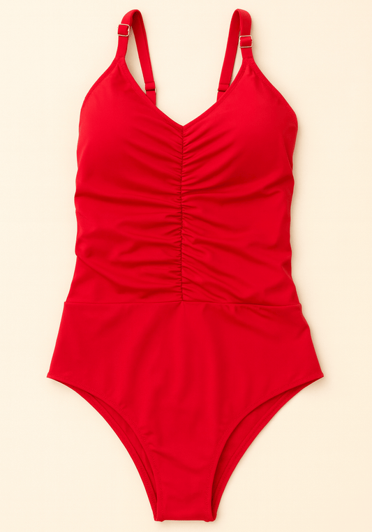 بدلة سباحة OCC باللون الأحمر