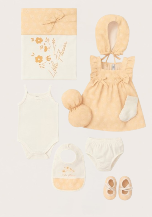Baby Set Of 10: Romer, Top Pant, Undershirt, Banner, Cap, Blanket, Gloves, Robe, Towel