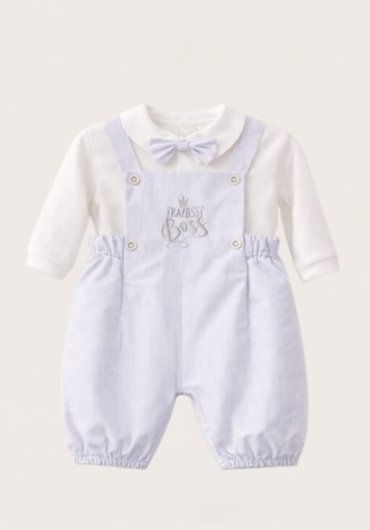 Baby Set Of 2: Long Sleeve Shirt And Romper