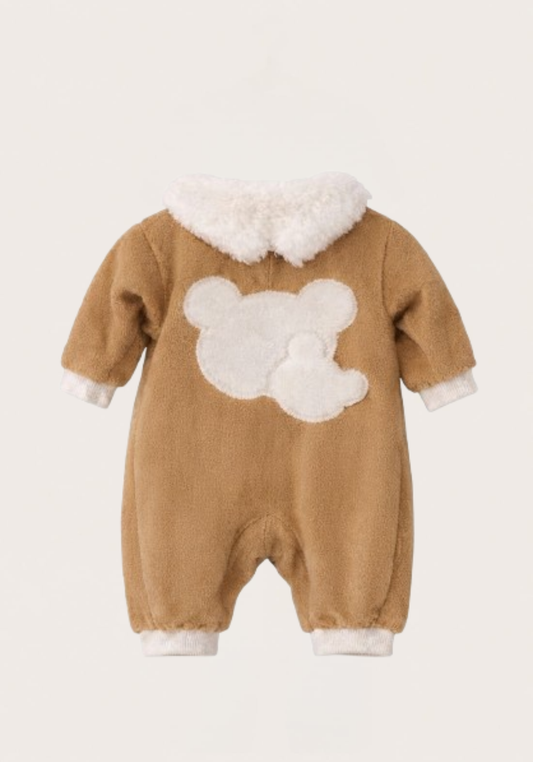 Baby Romper With Feet Cover And Bear Fluffy