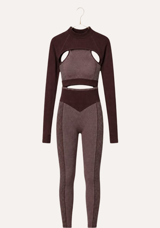 3 Pieces Sports Shaper Set: Shoulder Strap Sports Bra Top And Long Sleeve Arms And Hi Waist Leggings Shaper