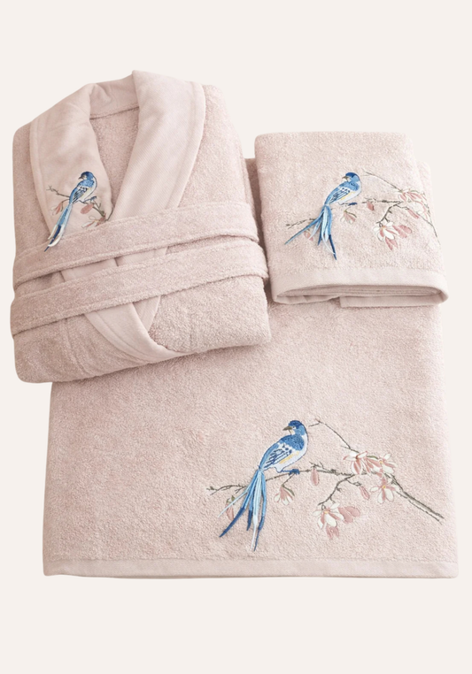 3 Piece Single Bamboo Bathrobe Set