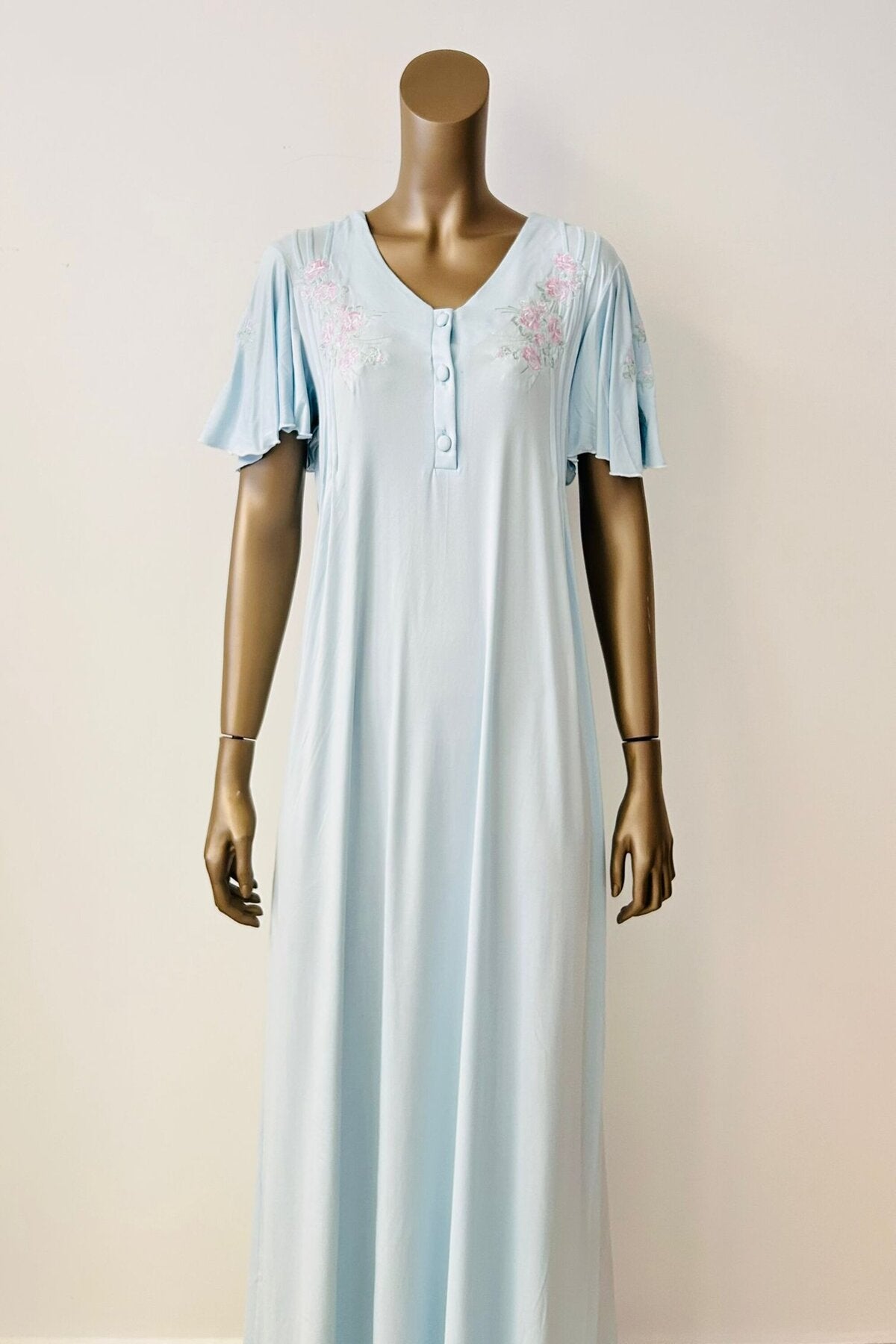 S&L Short Sleeve Long Gown