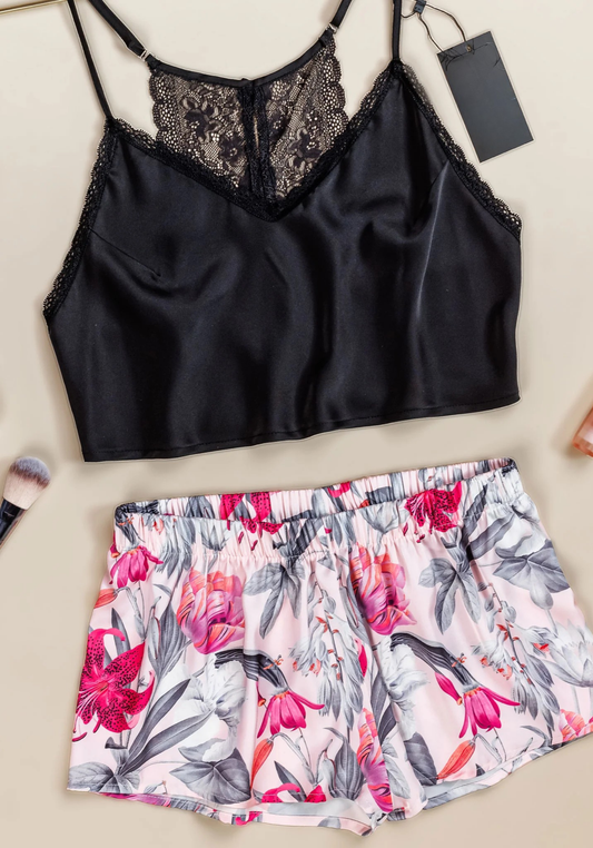 LNGR Satin Short Set