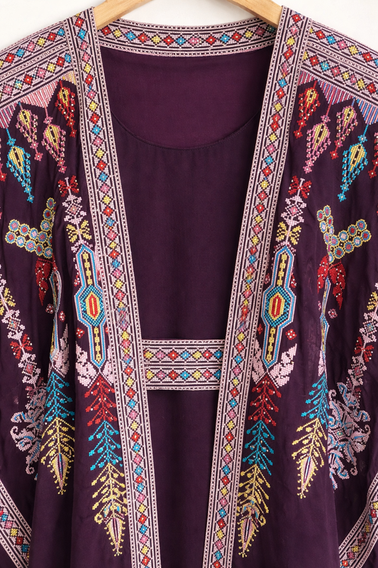 Long Sleeve Long Night Gown And Long Robe