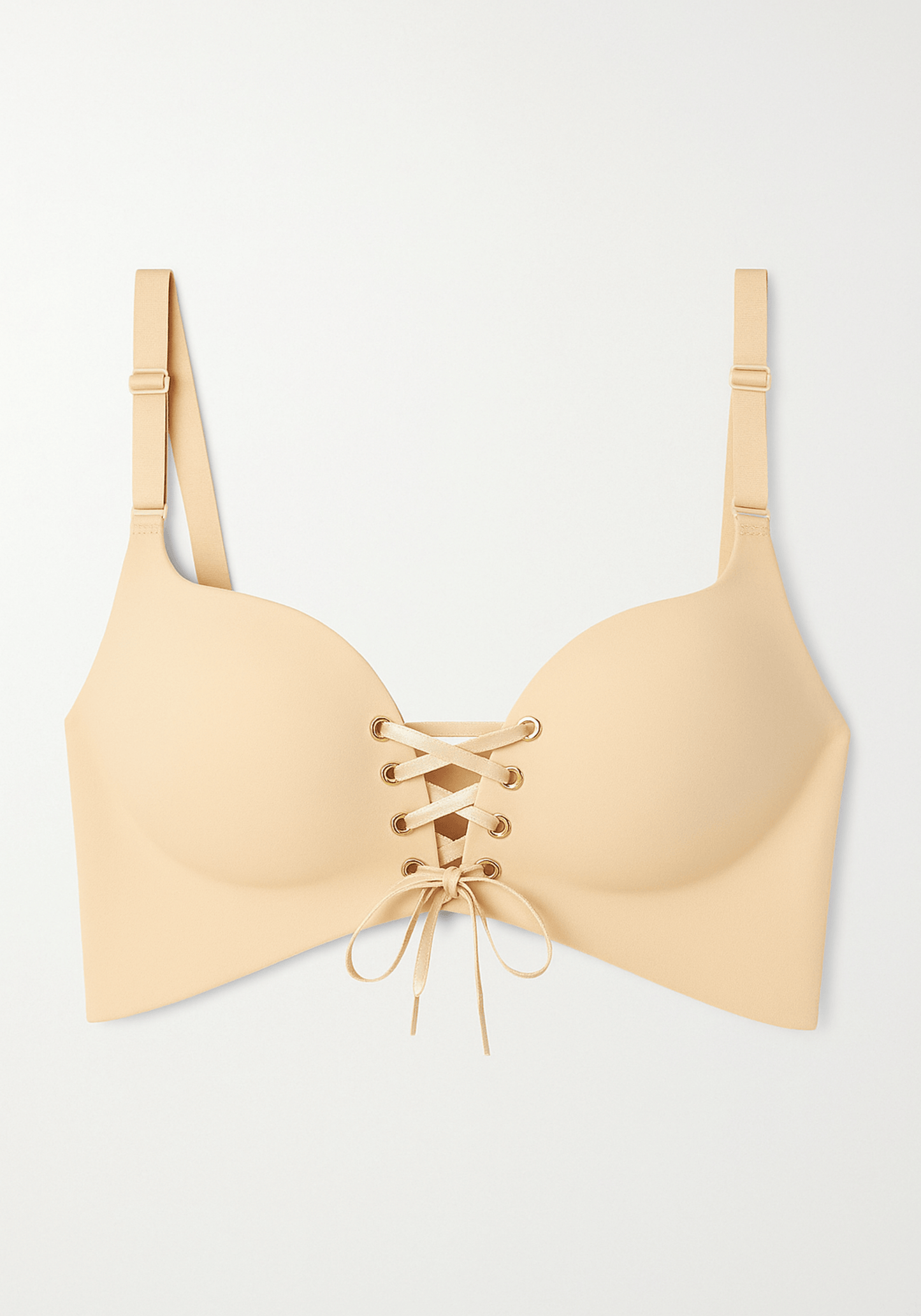 Double Filled Lace-Up Bra