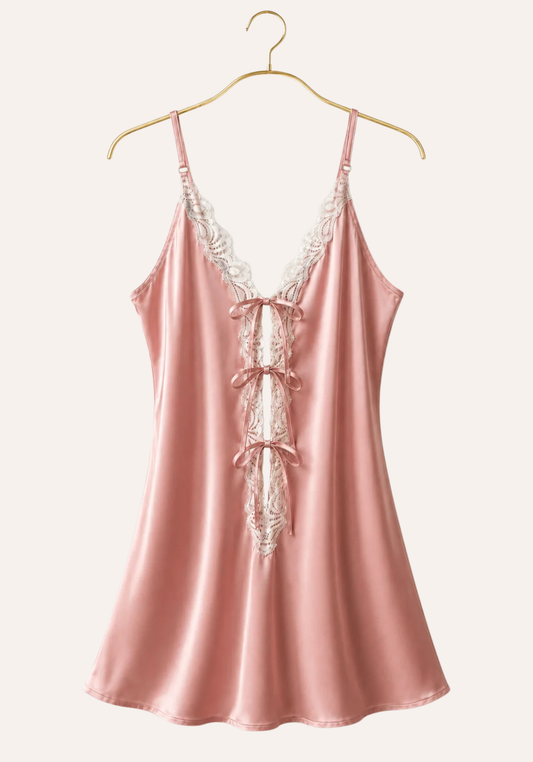 Shoulder Strap Babydoll With Lace Detail