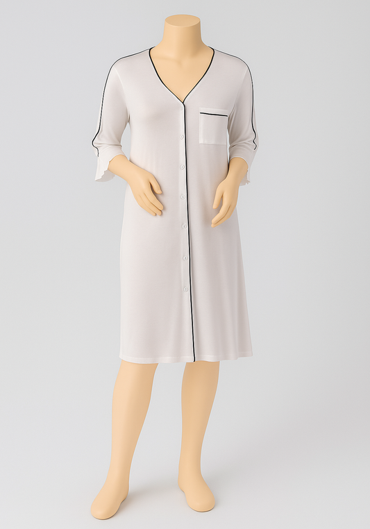 قميص نوم للأمومة بأزرار