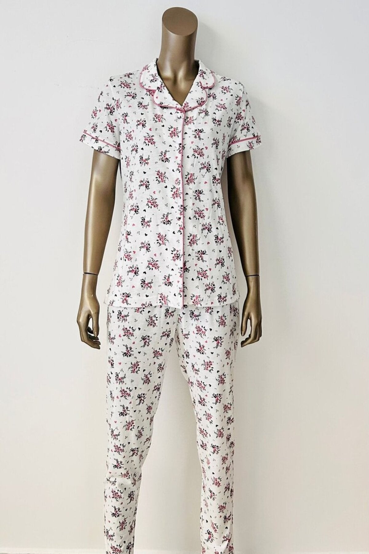 S&L Collar Button Short Sleeve Pajama