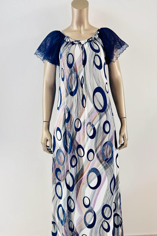 فستان S&L طويل بأكمام قصيرة