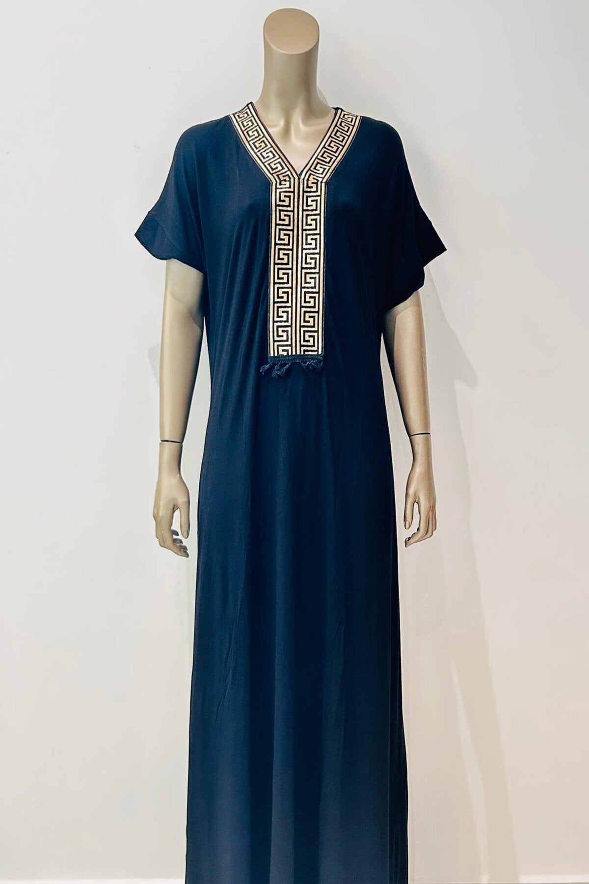 S&L Short Sleeve Long Gown