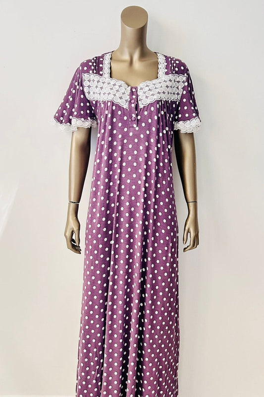 فستان S&L طويل بأكمام قصيرة