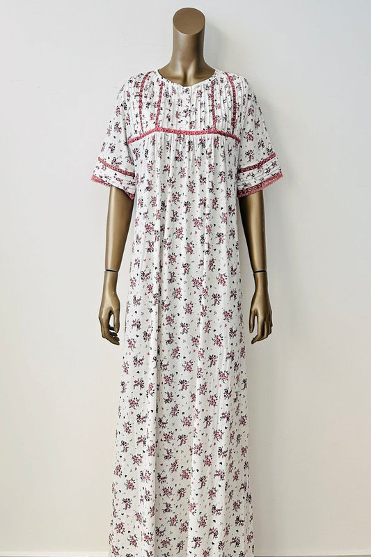 فستان S&L طويل بأكمام قصيرة