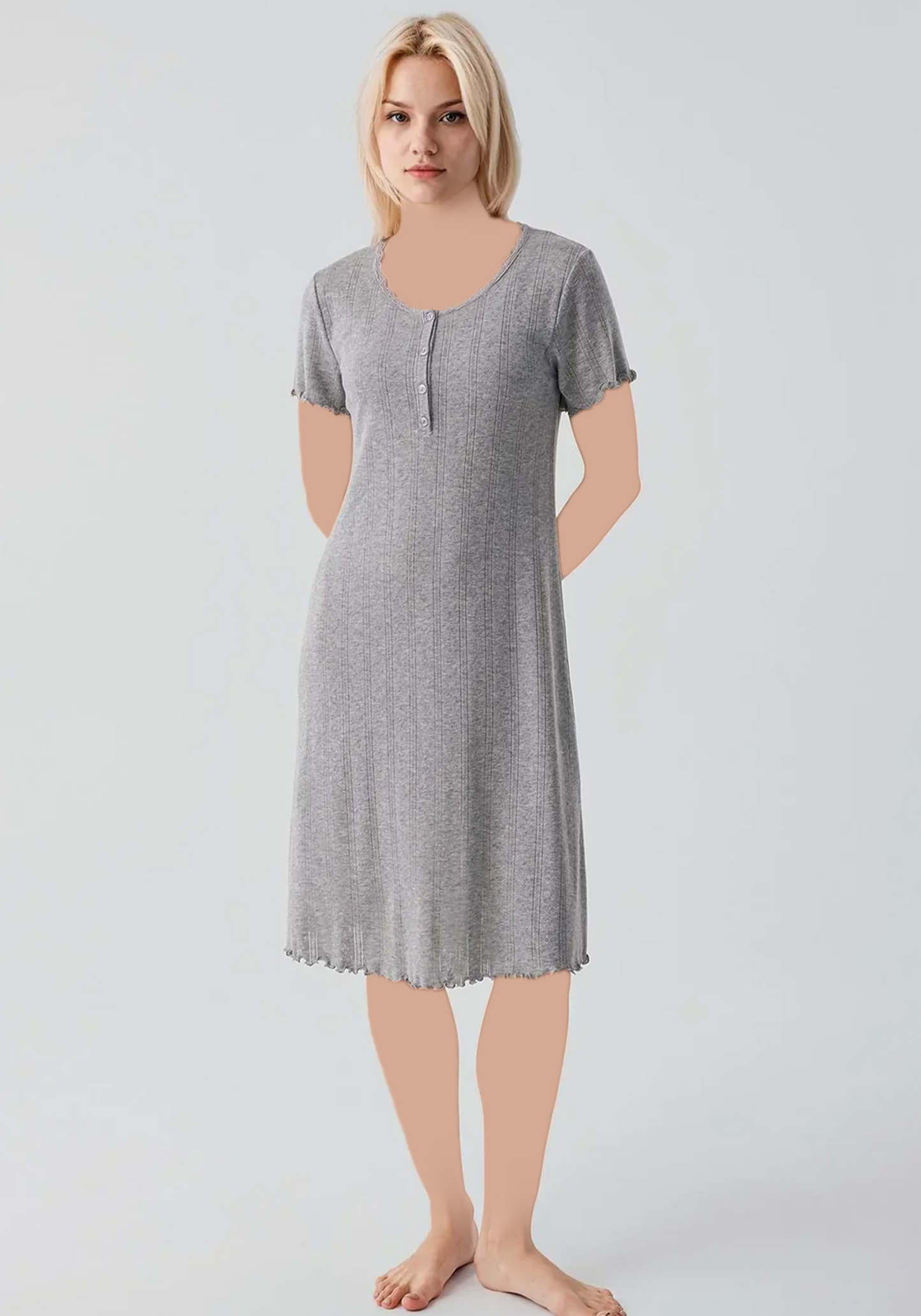 S&L Short Sleeve Cotton Short Nighty
