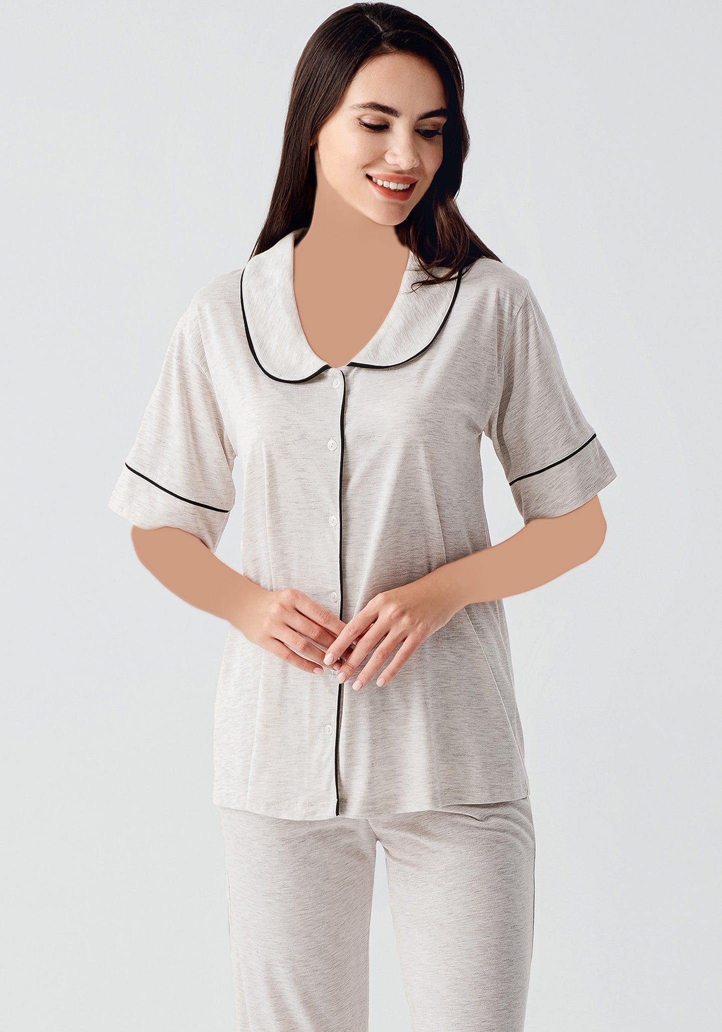 S&L Collar Button Short Sleeve Pajama