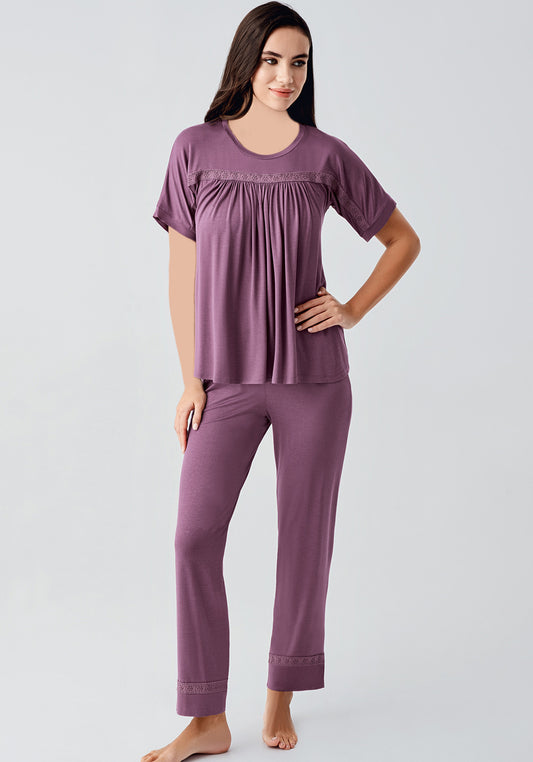 بيجامة قصيرة الأكمام من S&L