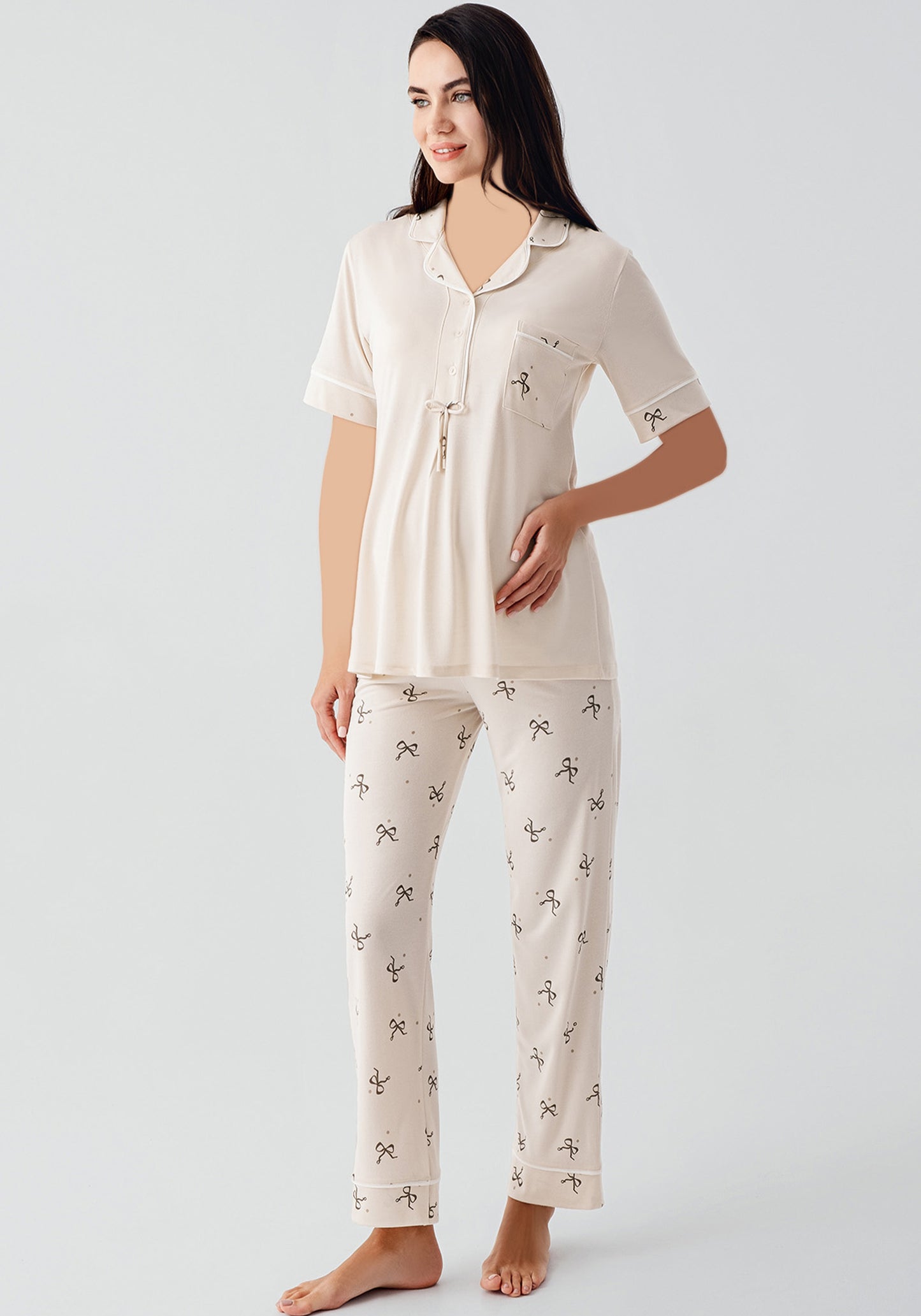 S&L Collar Button Short Sleeve Pajama