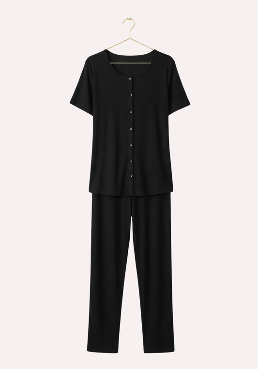 Cotton Button Short Sleeve Pajama