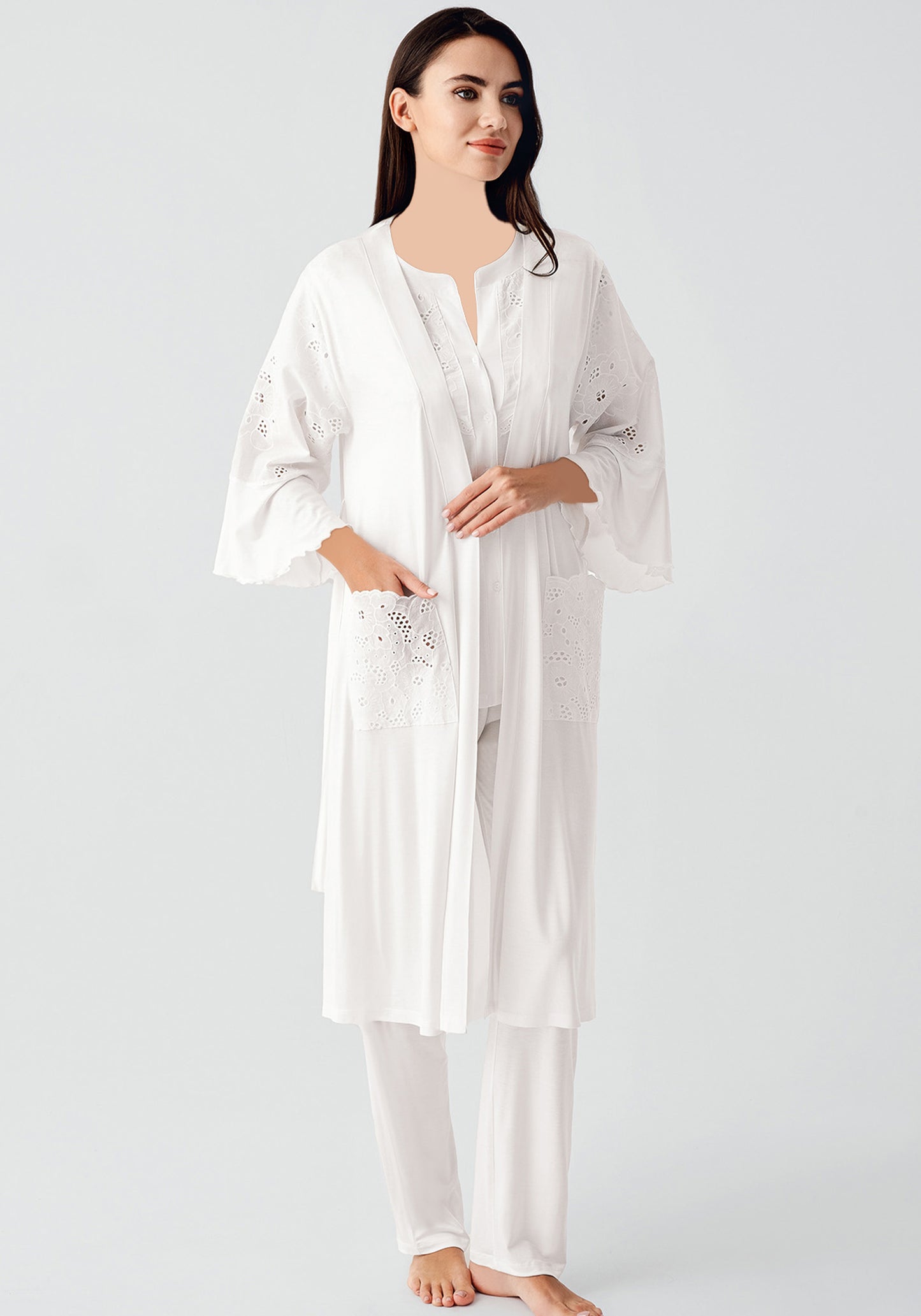 طقم أمومة من القطن مكون من 3 قطع