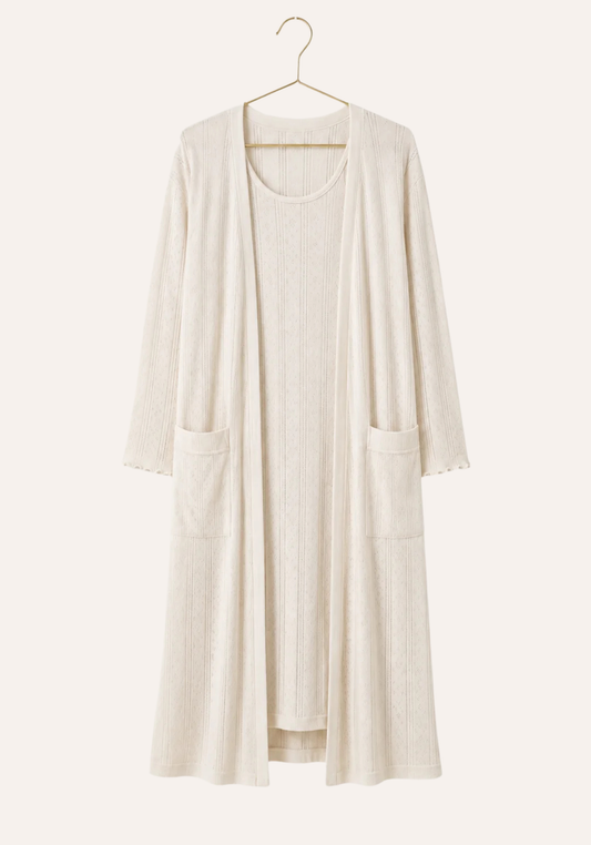Maternal 2 Piece Cotton Robe And Nighty Set