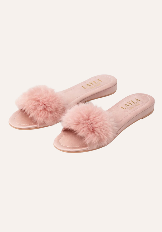 3Cm Heel With Furr Slippers