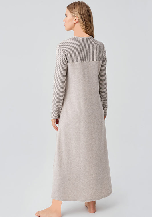 Long Sleeve Soft Touch Long Gown