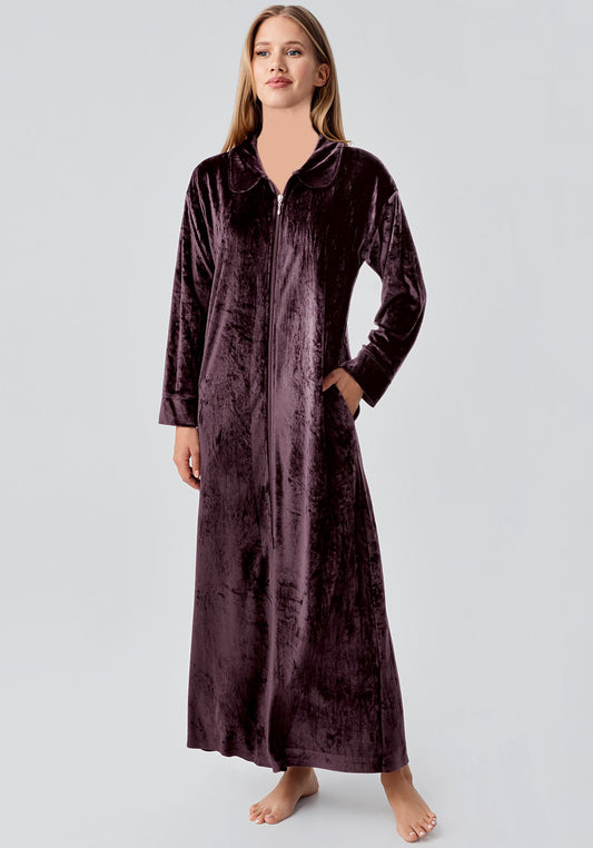 Velour Long Sleeve Long Nighty