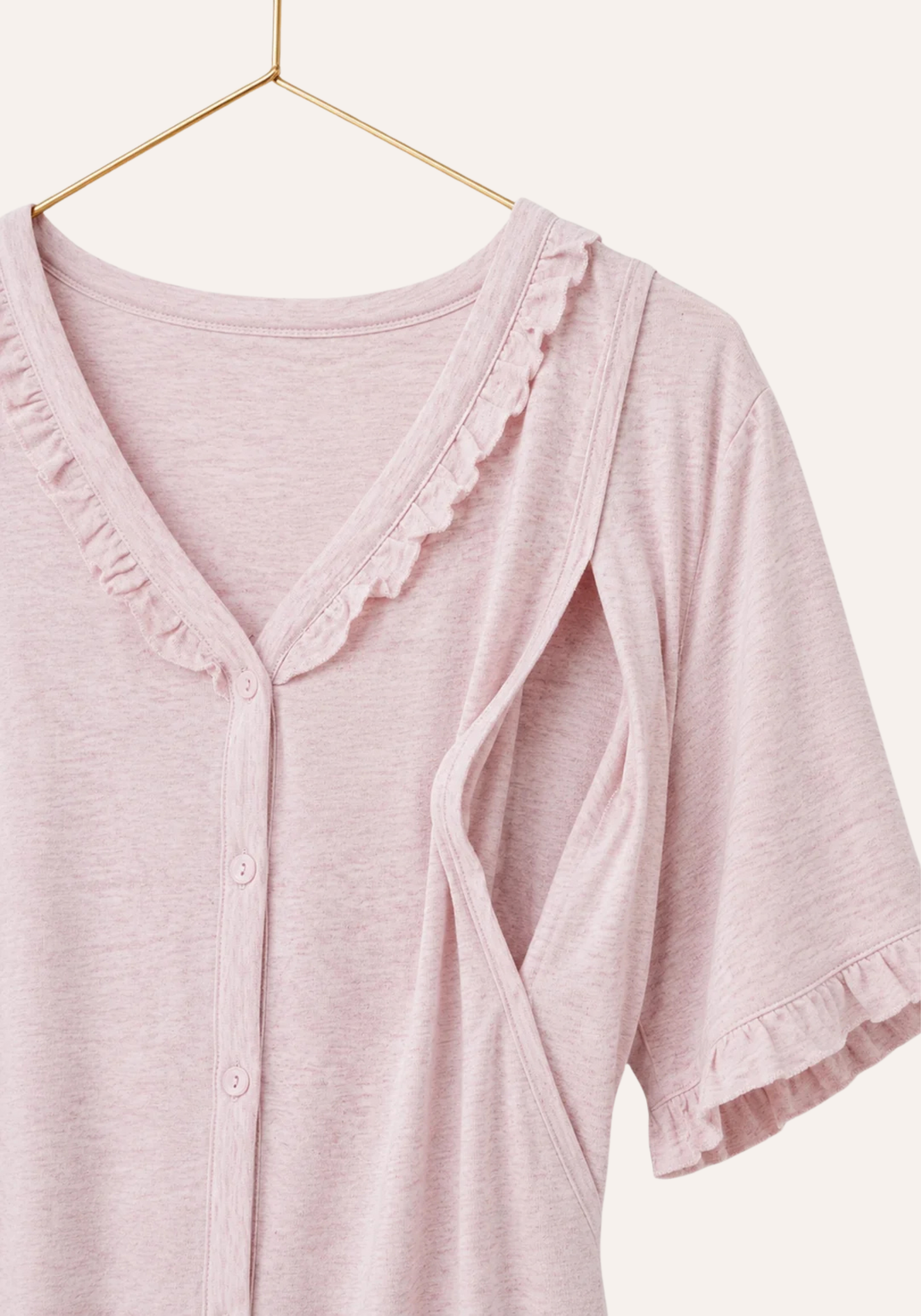 Buttoned Short Seeve Pajamas