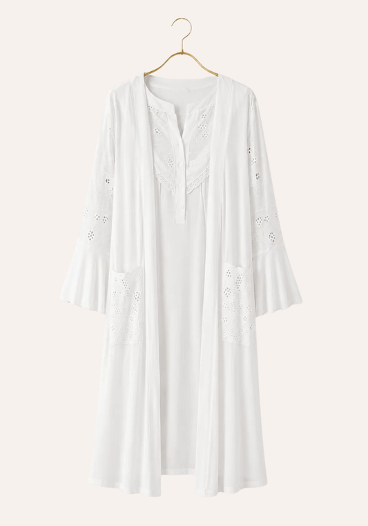 Maternal 2 Piece Cotton Robe And Nighty Set