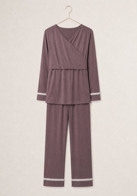 Maternal Cotton Lycra Long Sleeve Pajamas