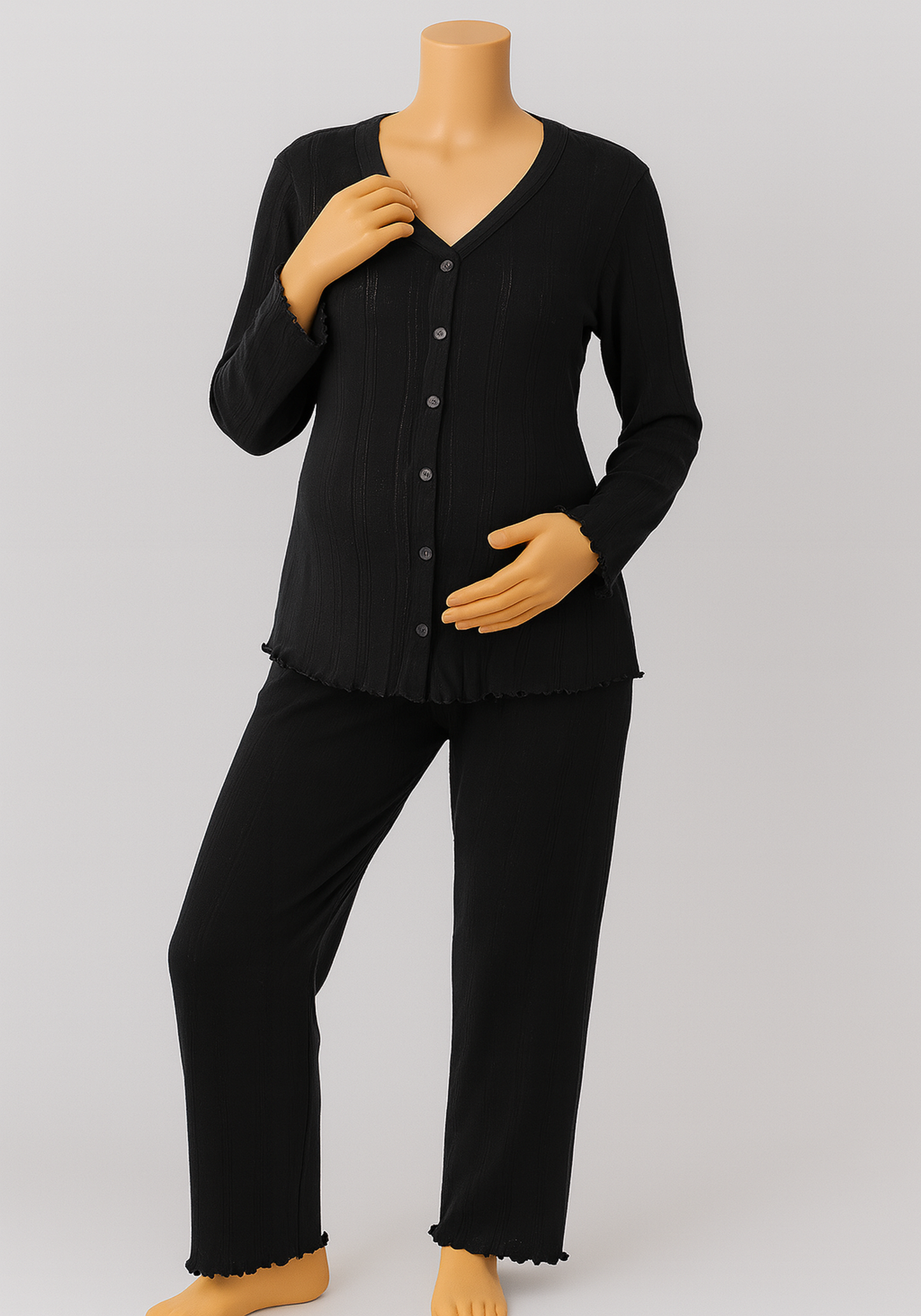 Maternal Long Sleeve Button Top Cotton Pajama