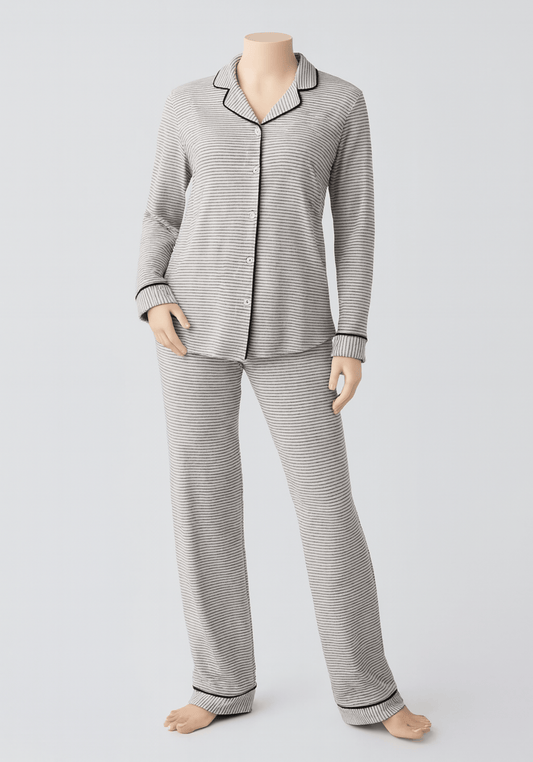 Maternal Soft Touch Collar Button Long Sleeve Pajamas