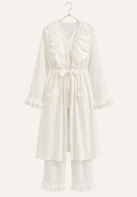 Maternal 3 Pieces Set : Pajamas With Robe