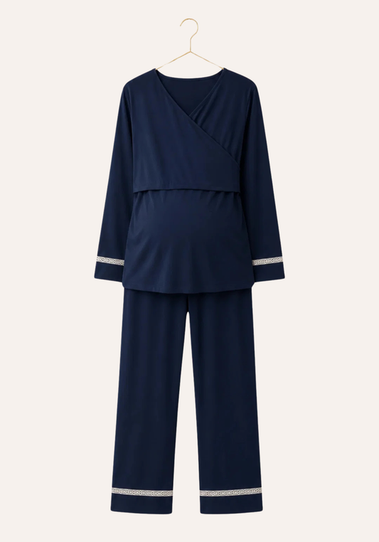 Maternal Cotton Lycra Long Sleeve Pajamas