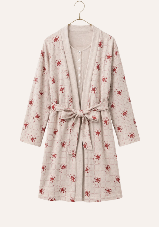 Maternal Long Sleeve Robe Set